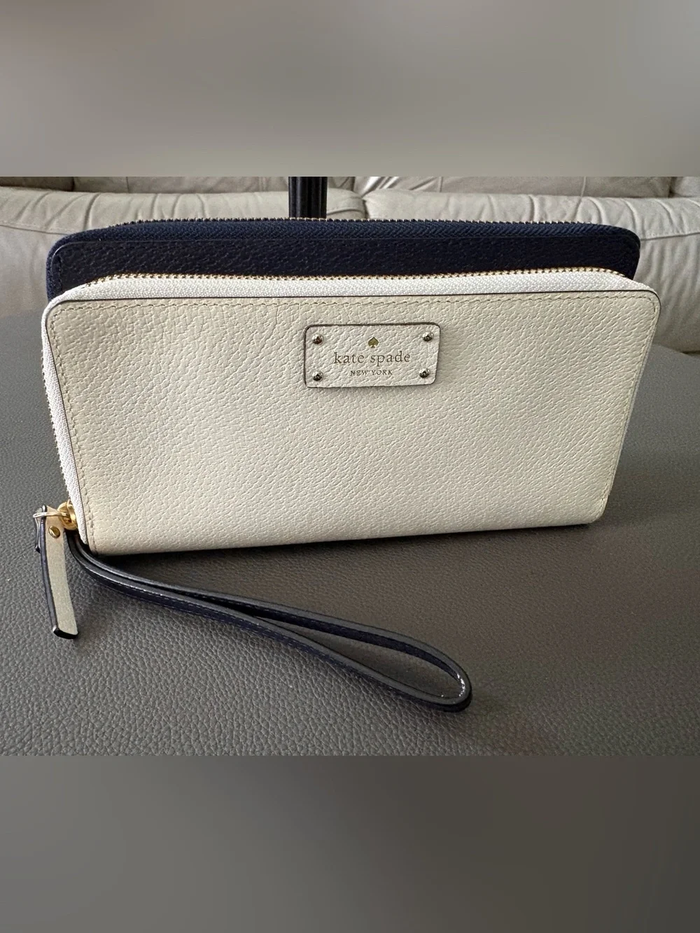 Kate Spade Anita Grove Street Two Tone Wristlet Clutch Wallet